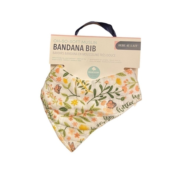 Baby Girl Gift Set Muslin Onesie size 9-12 mos Bib and Plush Bunny Toy - Picture 4 of 8